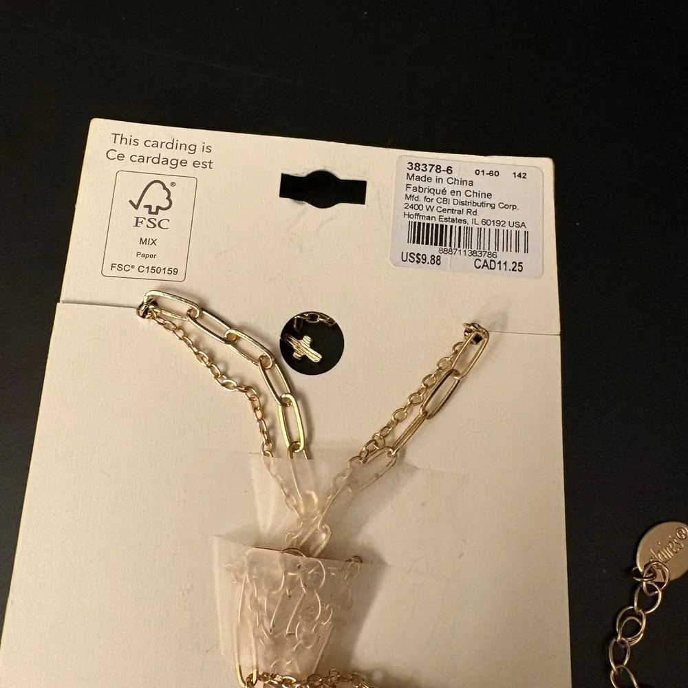 NWT Claires Gold‎ Sagittarius Zodiac Layered Set of 2 Necklaces Nov Dec Gift